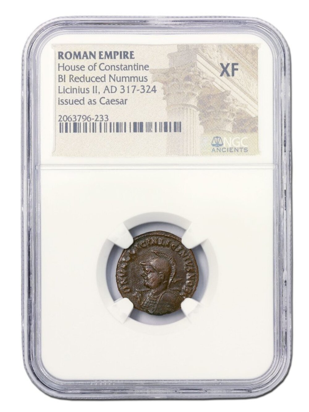 Licinius II BI Reduced Nummus AD 317-324 NGC XF Ancient Roman Coin